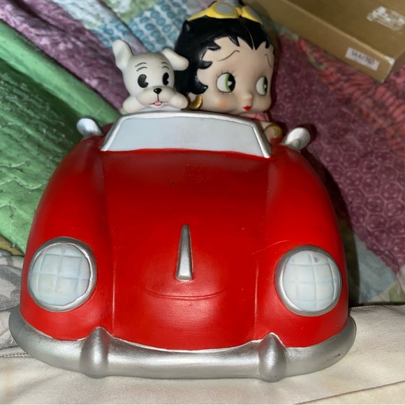 SANKYO Vintage 1999 Betty Boop Convertible Car w/Pudgy Dog SF Music BX - Picture 4 of 6